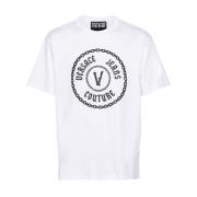 Versace Jeans Couture Vit T-shirt för Män White, Herr