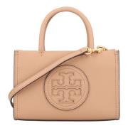 Tory Burch Ella Bio Mini Tote Handväska Beige, Dam