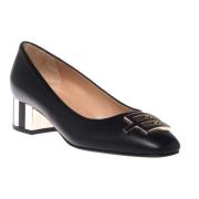 Baldinini Court shoes in black leather Black, Dam