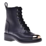 Baldinini Combat boots in black leather Black, Dam