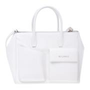 Baldinini Handbag in white leather with crocodile print White, Dam