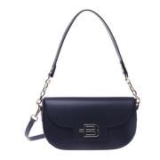 Baldinini Black leather crossbody bag Black, Dam