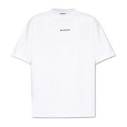 Balenciaga T-shirt med broderad logotyp White, Herr