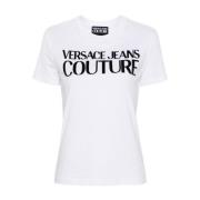 Versace Jeans Couture Vit T-shirt Elegant Stil White, Dam