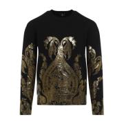 Etro Lamina Guld Stickad Tröja Black, Dam