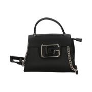 Gaëlle Paris Svart Syntetisk Tyg Crossbody Väska Black, Dam