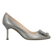 Manolo Blahnik Tyg klackskor Gray, Dam