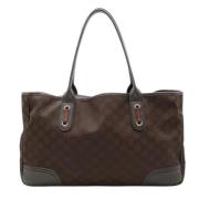 Gucci Vintage Pre-owned Canvas totevskor Brown, Dam