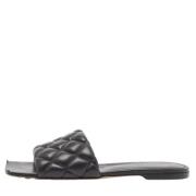 Bottega Veneta Vintage Pre-owned Laeder lgskor Black, Dam