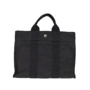 Hermès Vintage Pre-owned Canvas handvskor Black, Dam