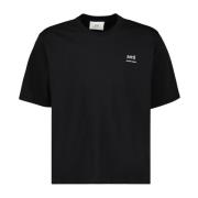 Ami Paris Broderad Hjärt T-shirt Black, Herr