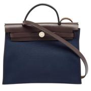 Hermès Vintage Pre-owned Canvas handvskor Blue, Dam