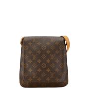 Louis Vuitton Vintage Pre-owned Canvas axelremsvskor Brown, Dam