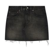 MM6 Maison Margiela Jeanskjol med vintageeffekt Black, Dam