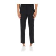 Boss Slim Fit Cropped Trousers Black, Herr