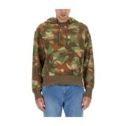 Moschino Stilig Camo Hoodie för Män Green, Herr