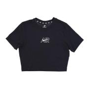 Nike Svart Slim Crop Air Tee T-shirt Black, Dam