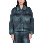 Stella McCartney Tie Dye Denim Jacka Blue, Dam