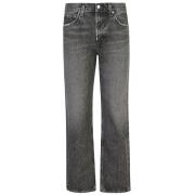 Agolde Grå Straight Jeans för Kvinnor Gray, Dam