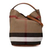 Burberry Vintage Pre-owned Canvas handvskor Beige, Dam