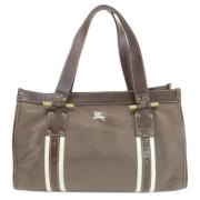 Burberry Vintage Pre-owned Canvas axelremsvskor Brown, Dam