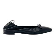 Alohas Freya Svart Läder Ballet Flats Black, Dam