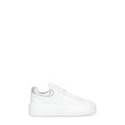 Hogan Vita Lädersneakers med Metall Detalj White, Dam