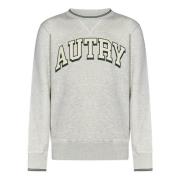 Autry Grå Logo Print Sweatshirt Aw24 Gray, Herr