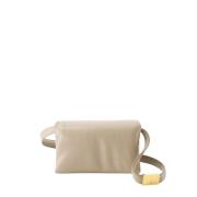 Marni Beige Läder Crossbody Väska Prisma Beige, Dam