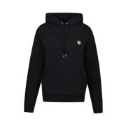 Maison Kitsuné Svart Fox Head Patch Hoodie Bomull Black, Herr