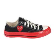 Comme des Garçons Play Röd Sula Låg Topp Sneakers Black, Herr