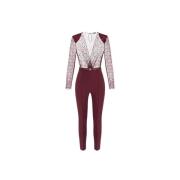 Elisabetta Franchi Snygg Jumpsuit för Kvinnor Red, Dam