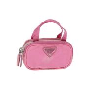 Prada Vintage Pre-owned Nylon handvskor Pink, Dam