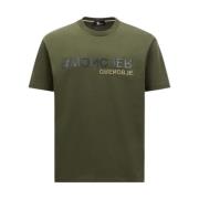 Moncler Mörkgrön Logo T-shirt Green, Herr