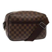 Louis Vuitton Vintage Pre-owned Canvas axelremsvskor Brown, Dam