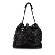 Chanel Vintage Pre-owned Laeder axelremsvskor Black, Dam