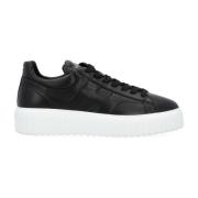 Hogan Svarta läder H-Stripes sneakers Black, Herr