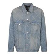 Balenciaga Blå Denim Blazer Jacka Blue, Herr