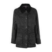 Barbour Bk11 Svart Beadnell Vaxjacka Black, Dam