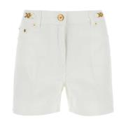 Versace Stiliga vita denim shorts White, Dam