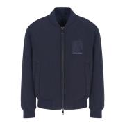 Armani Exchange Blått Logopatch Dragkedja Kappa Blue, Herr