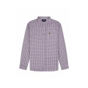 Lyle & Scott Slim Fit Gingham Skjorta Red, Herr