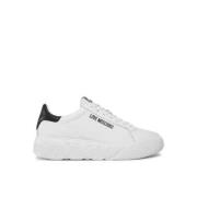 Love Moschino Hjärta Sneakers i Vit White, Dam