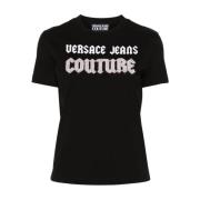 Versace Jeans Couture Svarta T-shirts och Polos ***cv Black, Dam