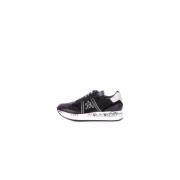 Premiata Svarta Sneakers med Logodetalj Black, Dam