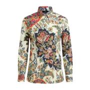 Etro Paisley Print Knappad Skjorta Multicolor, Dam