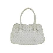 Bottega Veneta Vintage Pre-owned Laeder handvskor White, Dam