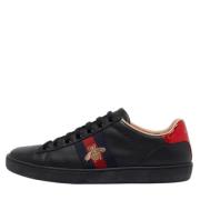 Gucci Vintage Pre-owned Laeder sneakers Black, Herr