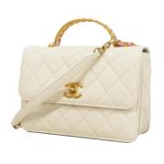 Chanel Vintage Pre-owned Laeder chanel-vskor White, Dam