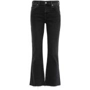 7 For All Mankind Svarta Jeans Höjer Din Stil Black, Dam